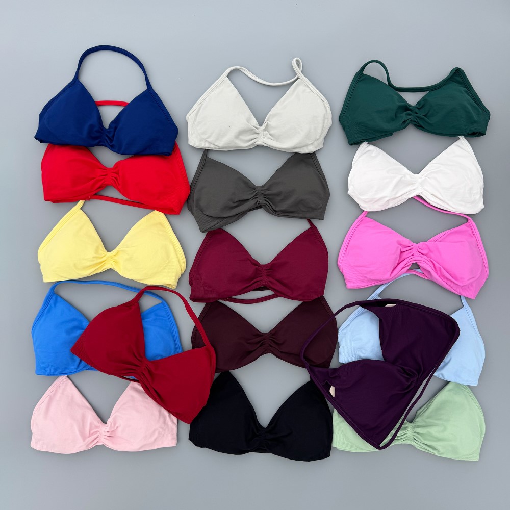 Sports Bra High Impact - Biustonosz sportowy z cienkimi ramiączkami, bezszwowy,