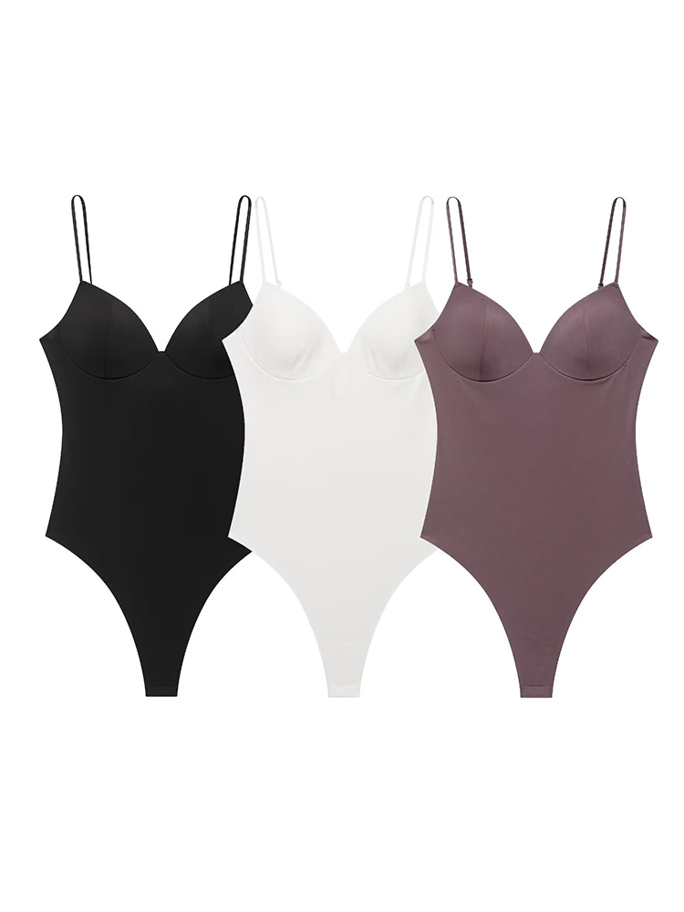 Shapewear Bodysuit Firm - TFMLN Letnie damskie body z dekoltem