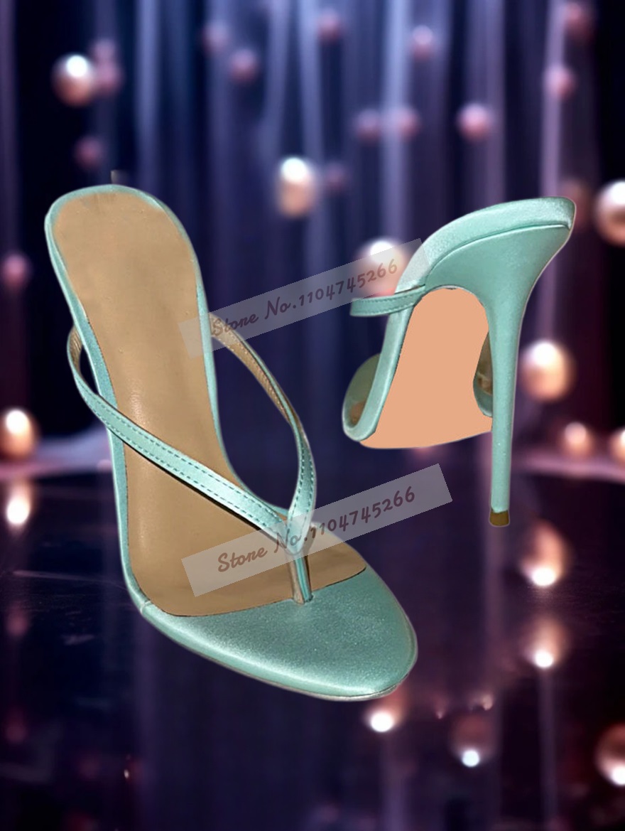 Jasnozielone satynowe klapki n – Slip Dress Satin recenzja i cena