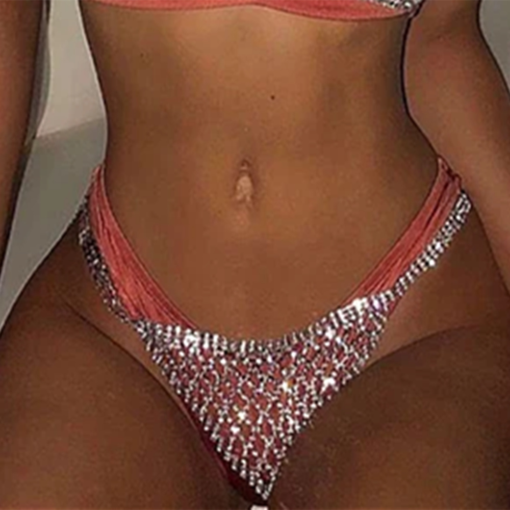 Stonefans Mesh Rhinestone Body – Thong Bikini Women recenzja i cena