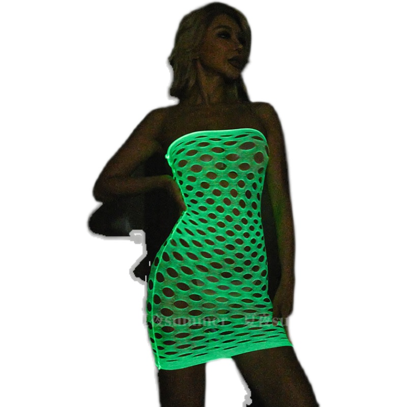 Świecące w ciemności rajstopy  – Bodystocking Fishnet recenzja i cena