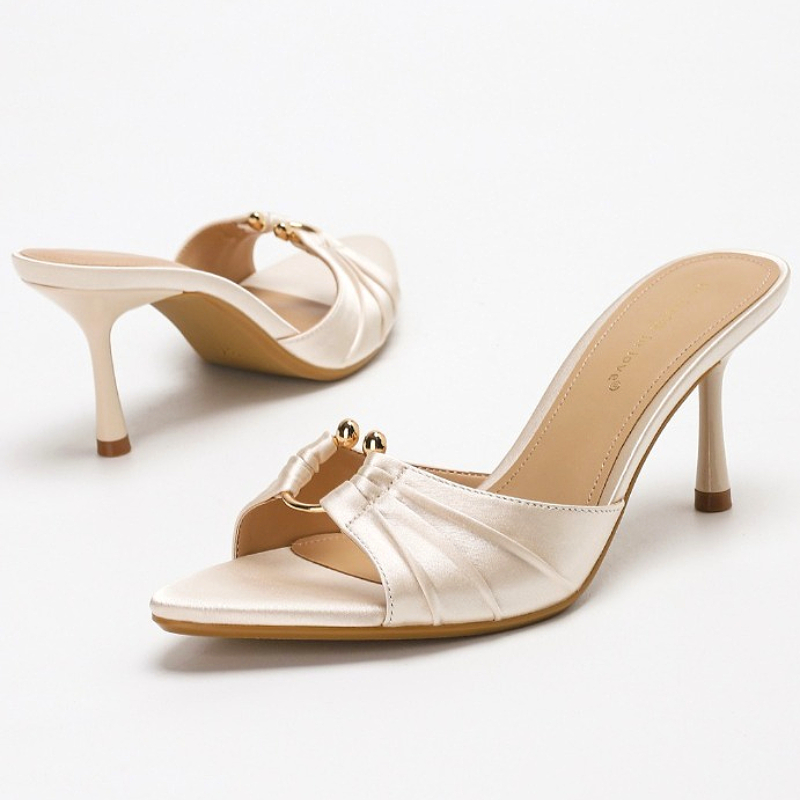 Plisowane metalowe obrączki, s – Slip Dress Satin recenzja i cena